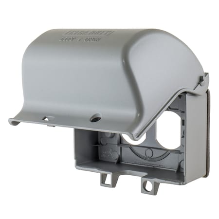 Hubbell Wiring Device-Kellems Weatherproof Cover, Outlet Box Type, 2 Gang, Cast Metal, GFCI Receptacle Cover Type WP26EH
